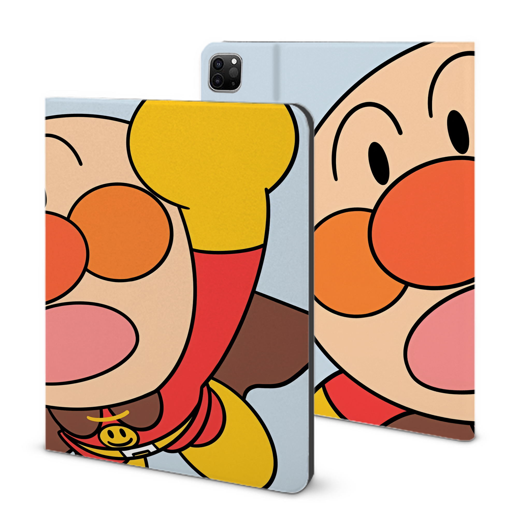 （画像用） アンパンマン Anpanman IPad ケース ブック型 PUレザー TPU 耐衝撃 軽量 薄型 ペン収納なし 全面保護 IPad 各モデル対応
